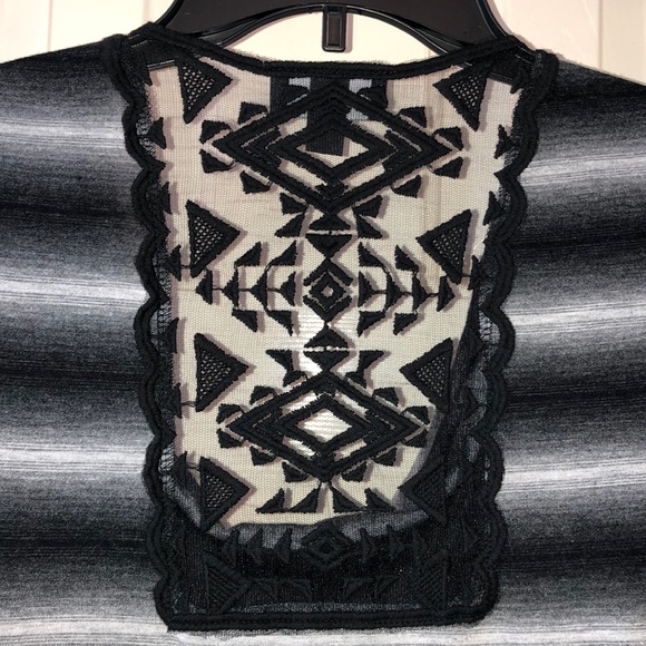 Black Stripe Shirred Waist Top - Picture 3 of 5